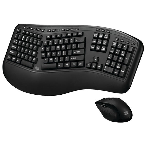 Adesso(R) WKB-1500GB Tru-Form Media(TM) 1500 Wireless Ergonomic Keyboard & Laser Mouse