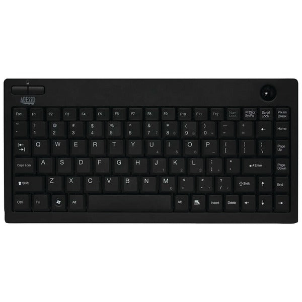 Adesso(R) WKB-3100UB Wireless Mini Trackball Keyboard