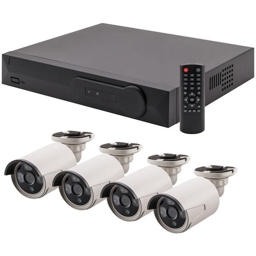 Spyclops SPY-NVR4POEKIT1 4-Channel 1TB NVR with Four 2.0-Megapixel PoE Bullet Cameras