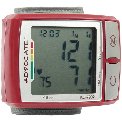 ADVOCATE KD-7902 Wrist Blood Pressure Monitor with Color Indicator